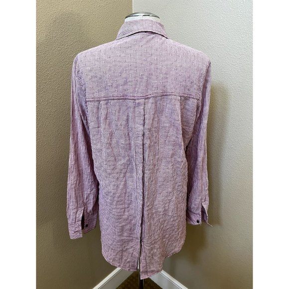 FREE PEOPLE Women's Shirt Button Down Striped Long Sleeve Size SMALL - Picture 3 of 4